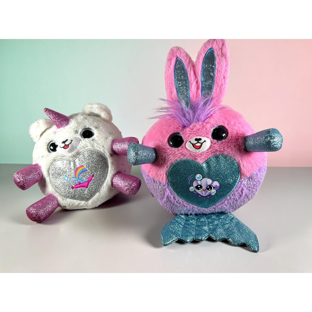 ZURU Rainbocorns Plush Lot Unicorn & Mermaid Bunny Sparkle Heart Sequin Cute Toy